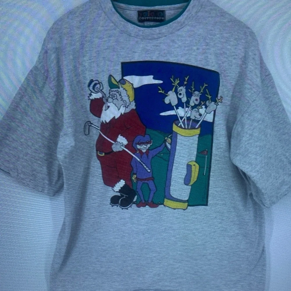 Kids Holiday Golf Graphic Tee - Gray